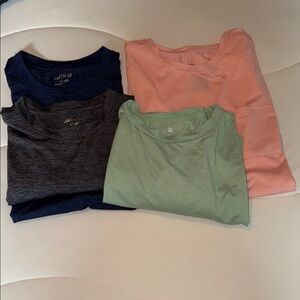 4 BCG & All in Motion Kids' Short Sleeve Tees - Navy, Gray, Mint, Pink